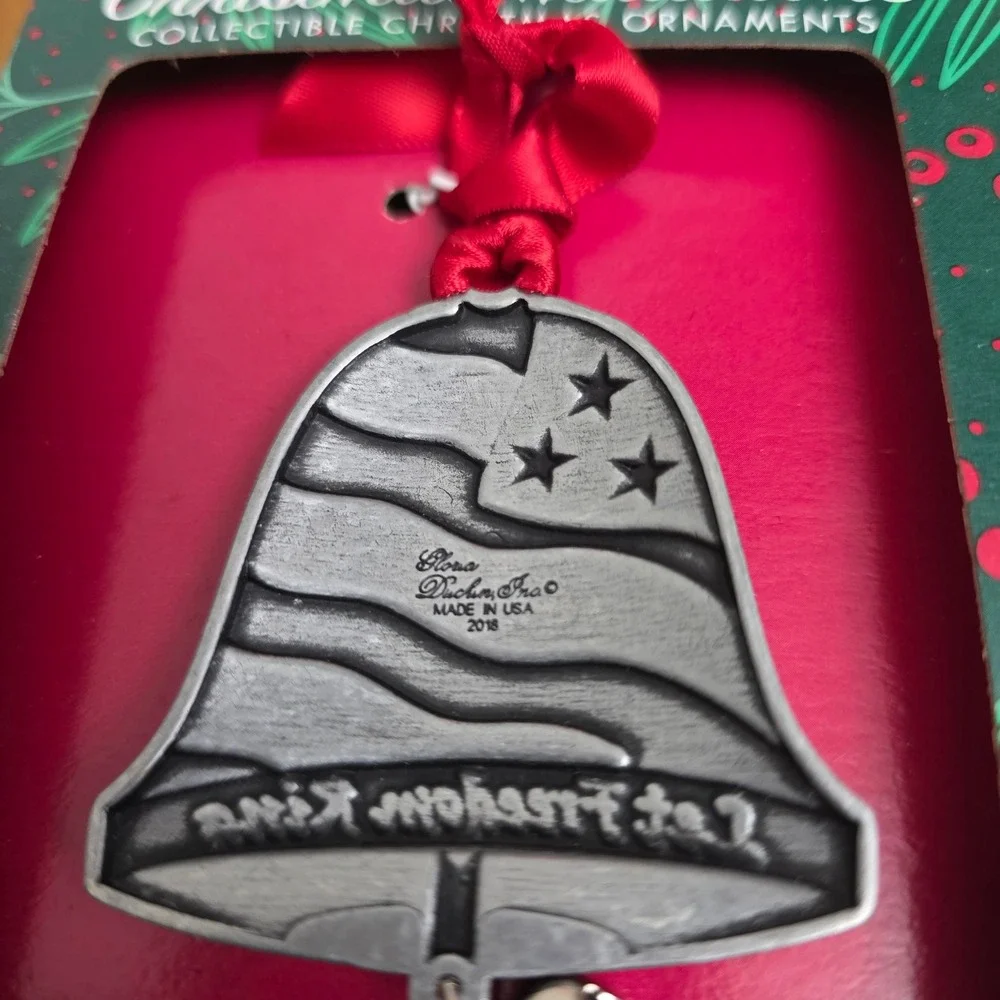 Gloria Duchin Let Freedom Ring‎ Bell Christmas Ornament Collectible USA Made